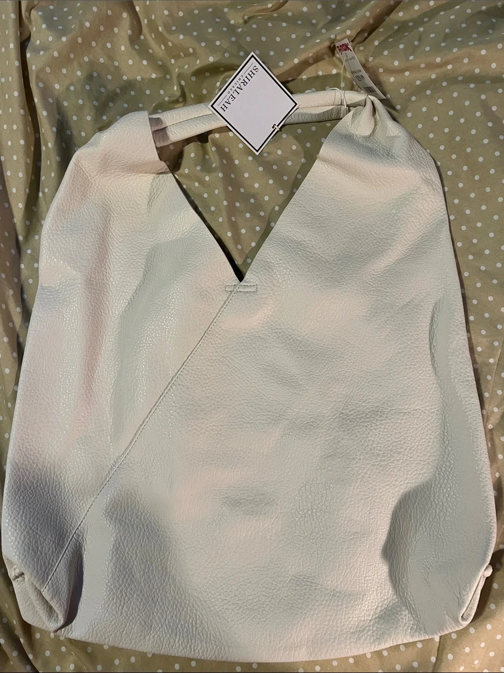 Shiraleah Ivory Faux-Leather Hobo Tote